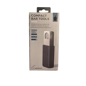 Rabbit Compact Bar Tools Set With 6 Stainless Steel Utensils & Caddy For Storage